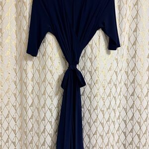Kiyonna Navy Blue Wrap Dress